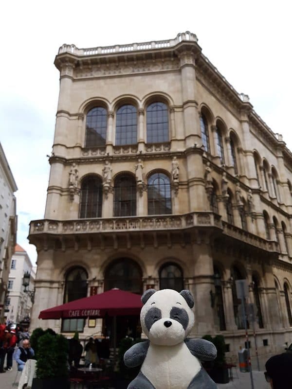 Mister Wong in front of Café Central, Vienna, Austria