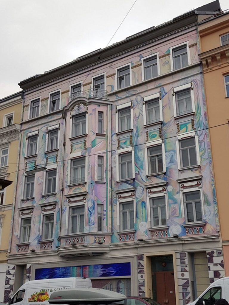 Eccentric house at the Karmelitermarkt in Vienna's second district. The building really sticks out among the plain ones around it.