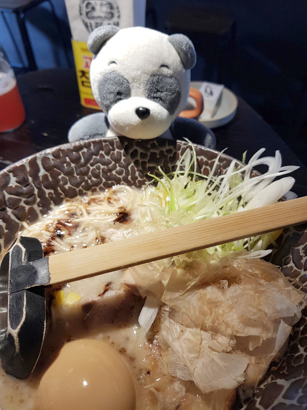 Tonkotsu Ramen at Mochi Ramen Bar at Vorgartenmarkt in Vienna's 2nd district, Austria,