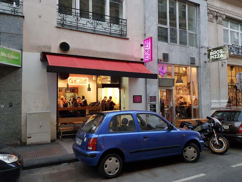 Front view of the restaurant BAO BAR near Mariahilfer Straße, Vienna, Austria